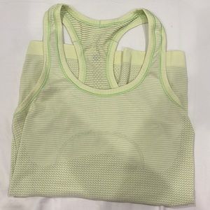 lululemon tank top, size 2, lime green